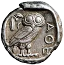 moneda griega con uroboros